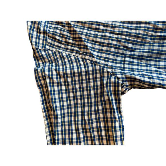 Dockers Blue Yellow White Plaid Long Sleeve Button Down Shirt Men's Size XXL - Picture 7 of 8